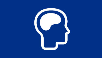 Icon of brain inside head
